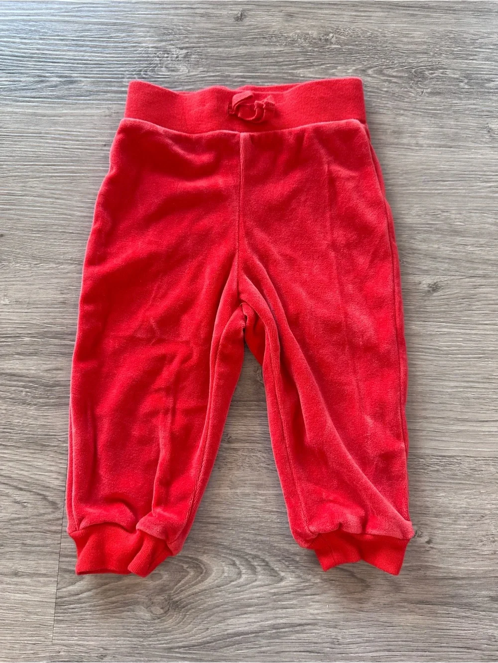 Ralph Lauren Baby Girls Red Velour Set - 12 Months - EUC